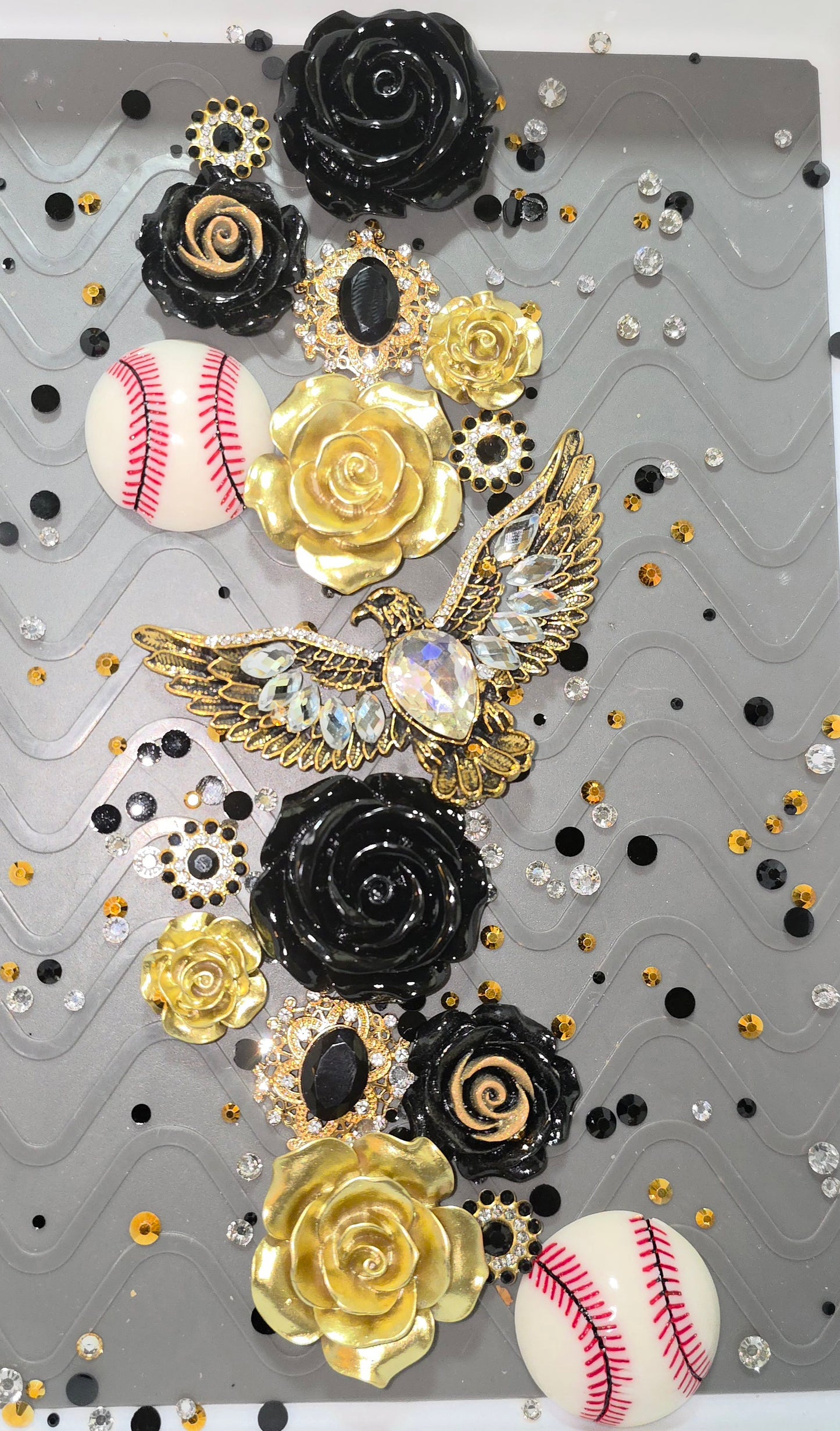 Black and gold eagles baseball mix (30oz)