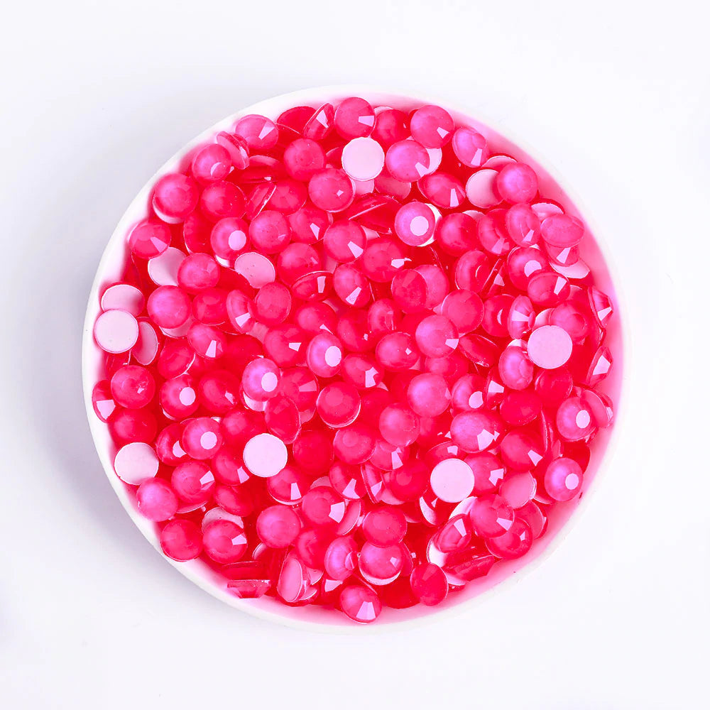 High Quality Neon Pink Crystal Rhinestone Mix