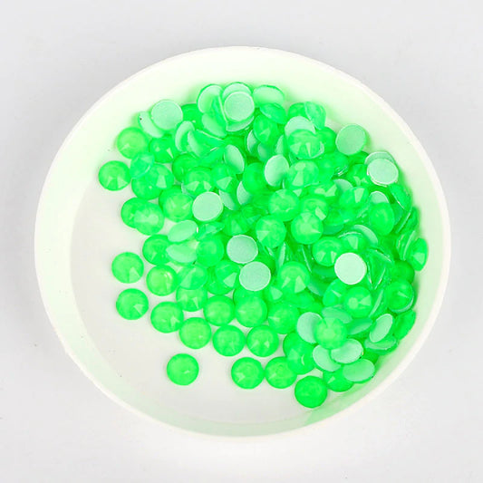 High Quality Neon Green Crystal Rhinestone Mix