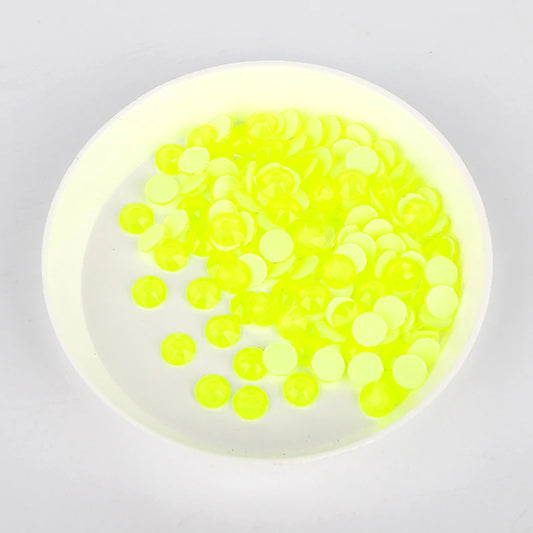 High Quality Neon Yellow Crystal Rhinestone Mix